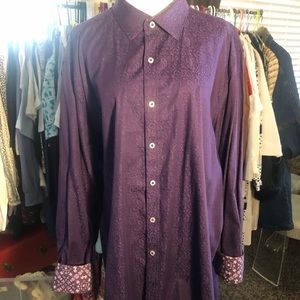 Robert Graham eggplant long sleeved button down size 3XL